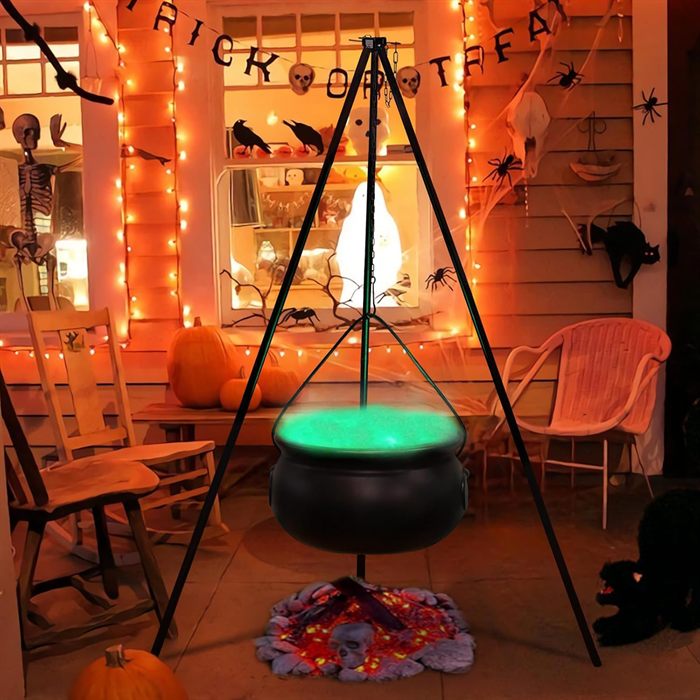 Halloween Decorations Outdoor - Large Witches Cauldron on 54" Tripod